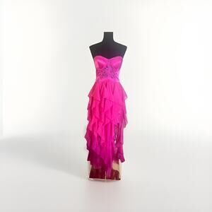 Vintage Forever 21 Hot Pink Bustier Dress XL Y2K